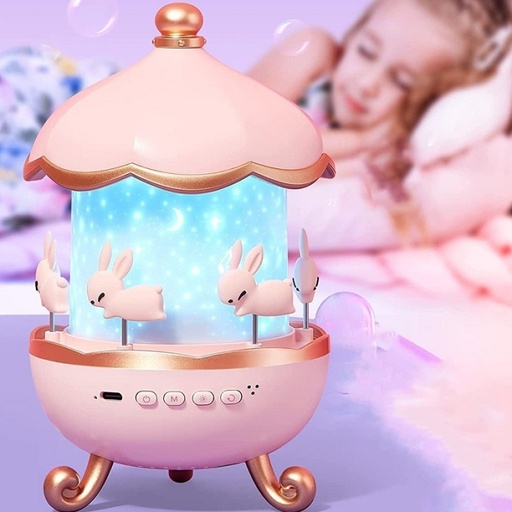 Veilleuse Projecteur Carrousel Lapin