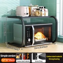 Étagère de rangement de cuisine à un niveau personnalisable, en acier au carbone fixe, pour four à micro-ondes, étagère simple pour comptoir 