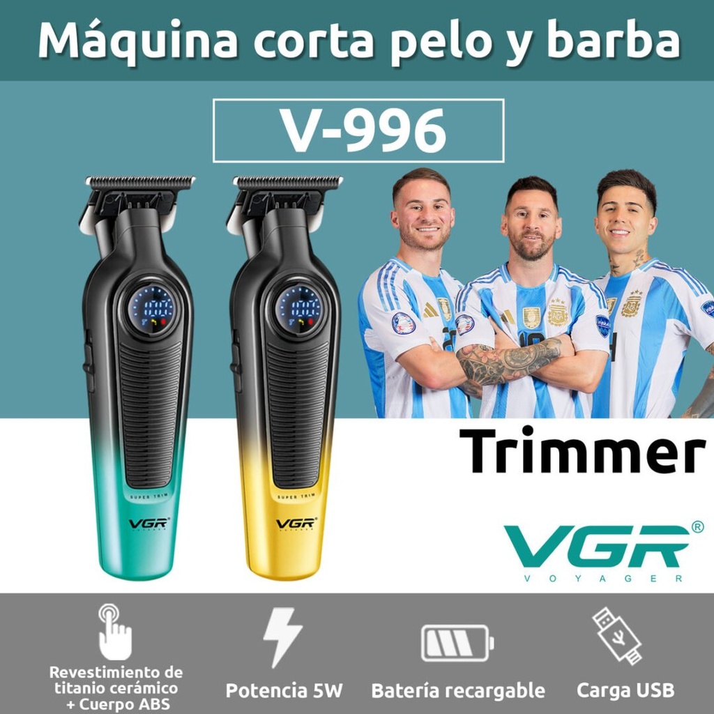 Tondeuse  Cheveux VGR 196 & 996 Professionnelle Sans Fil Avec Mode turbo