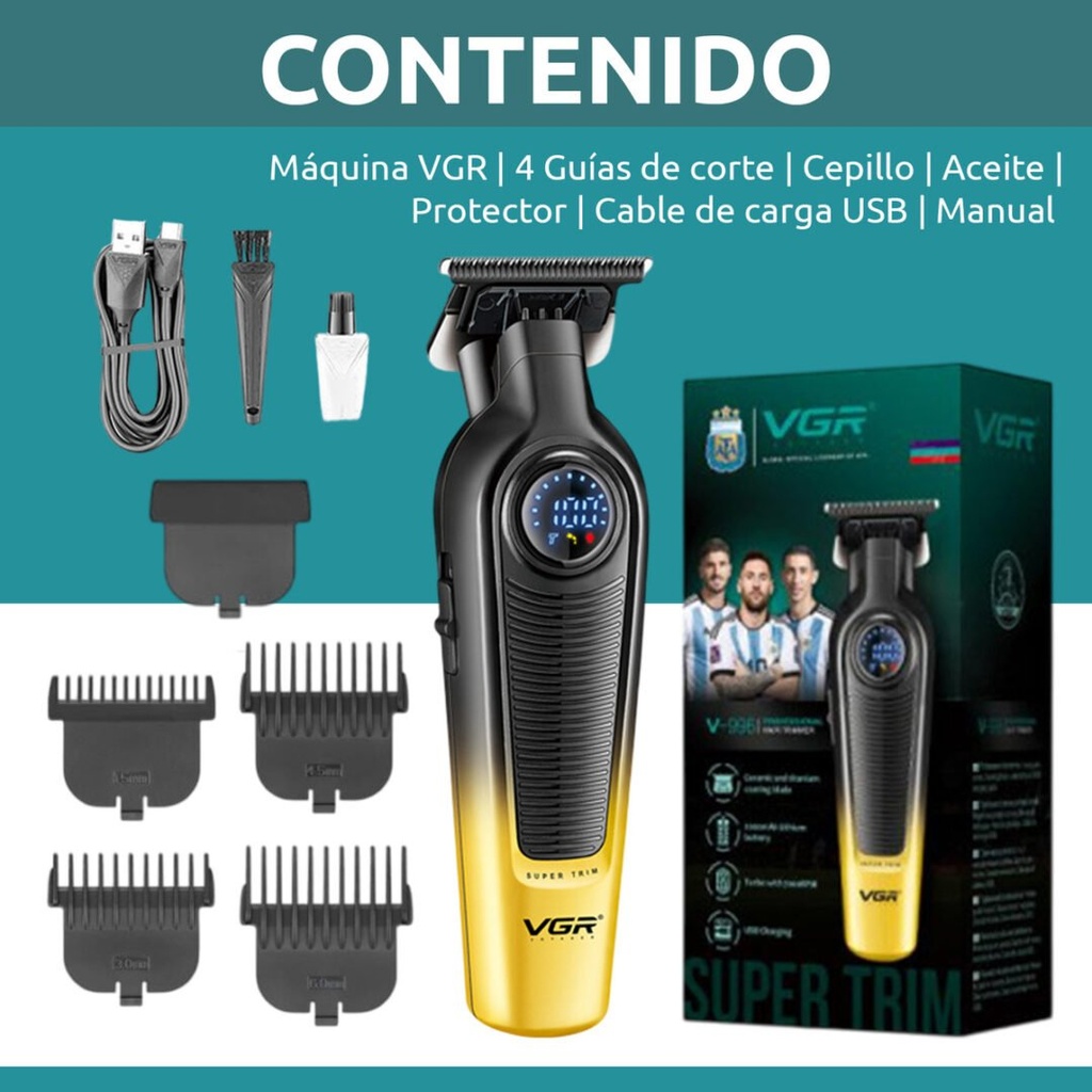 Tondeuse  Cheveux VGR 196 & 996 Professionnelle Sans Fil Avec Mode turbo