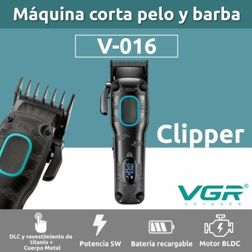 Tondeuse à cheveux professionnelle VGR V-016 rechargeable