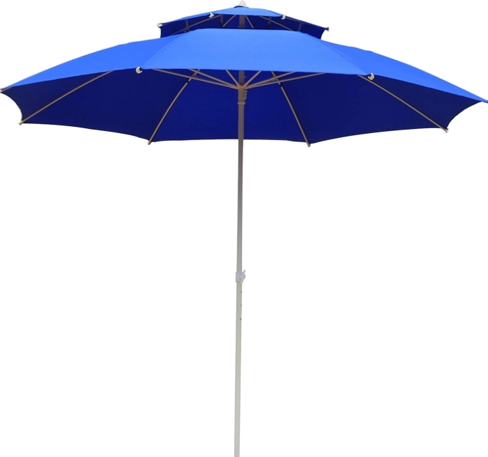 Parasol Grand Modèle Haute Qualité Double Toit Forme Rond 2,5 Mètres 