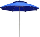 Parasol Grand Modèle Haute Qualité Double Toit Forme Rond 2,5 Mètres 