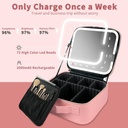 Organisateur De Maquillage Multifonctionnel Avec Miroir LED 