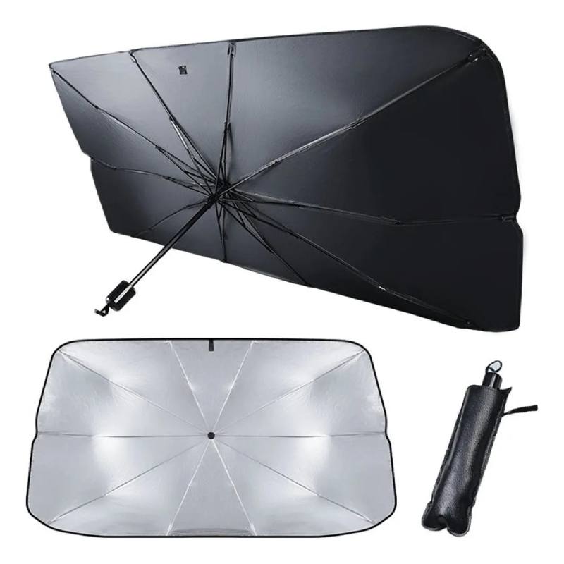 PARE SOLEIL EN FORME PARAPLUIE POUR PARE-BRISE DE VOITURE - NOIR