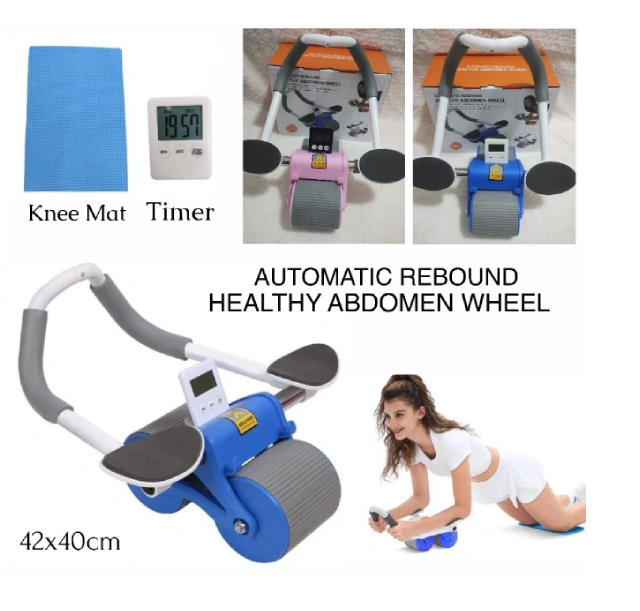 Rouleau Abdominal Avec Support Coude Back Trainer 2en1 Entraînement Abdominal + Massage Du Dos 