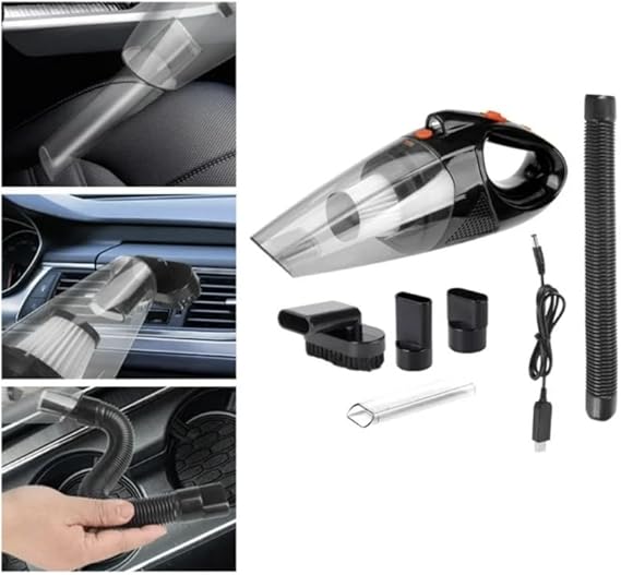Aspirateur à Main V1 Pro -  Portable pour Nettoyage de Voiture et Maison (Noir)