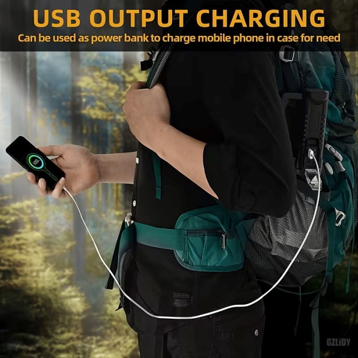 Lampe Torche Rechargeable Avec Trepied Et 4 Modes D'éclairage 