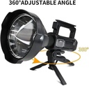 Lampe Torche Rechargeable Avec Trepied Et 4 Modes D'éclairage 