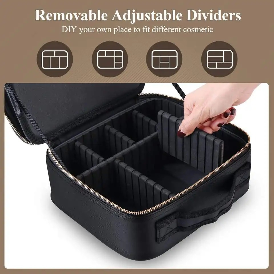 Organisateur De Maquillage Multifonctionnel Avec Miroir LED 