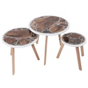 Série De 3 Tables Basses En Bois Effet Craquelé 