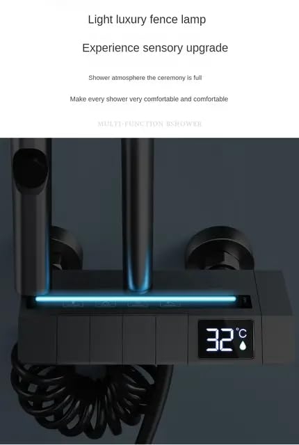 Ensemble De Douche Thermostatique  Avec Affichage LED Et Lumière 