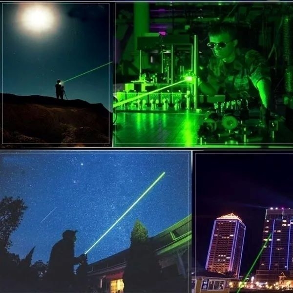 Pointeur Laser Vert Rechargeable En Aluminium, Haute Puissance 1000 MW Et Portée De 2000 Mètres 