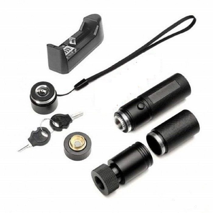 Pointeur Laser Vert Rechargeable En Aluminium, Haute Puissance 1000 MW Et Portée De 2000 Mètres 