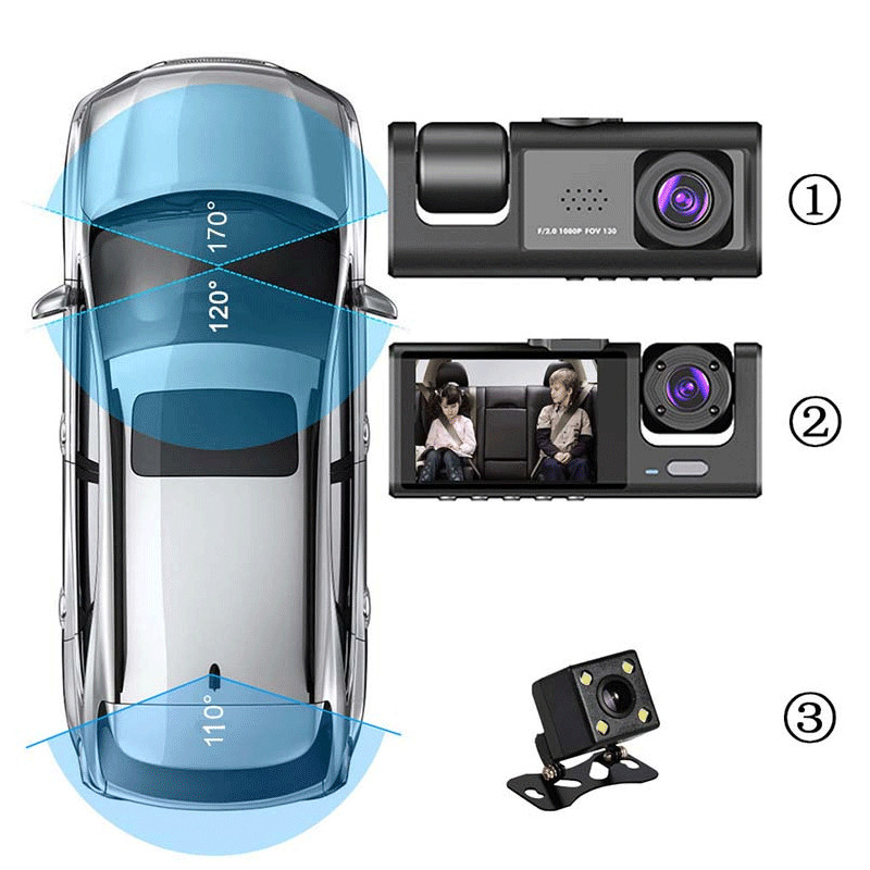 Caméra Voiture Avec Support Black Box Noir