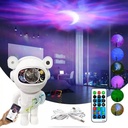Jeux De Lumière Forme Robot - Projecteur Galaxy Avec Minuterie Et Haut-Parleur Bluetooth À Distance
