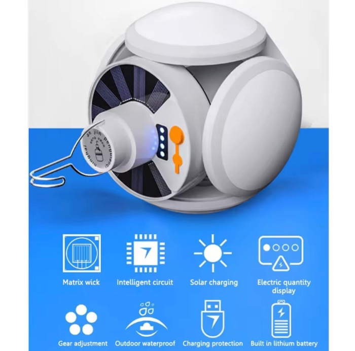 Lampe led pliable solaire rechargeable 