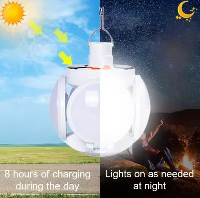 Lampe led pliable solaire rechargeable 