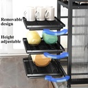 Égouttoir Vaisselle avec Portes Anti-Poussière 