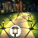 Lampes Solaires Exterieures Jardin, 4 Pièces, Marche/Arrêt Automatique Pour Décoration Chemin 
