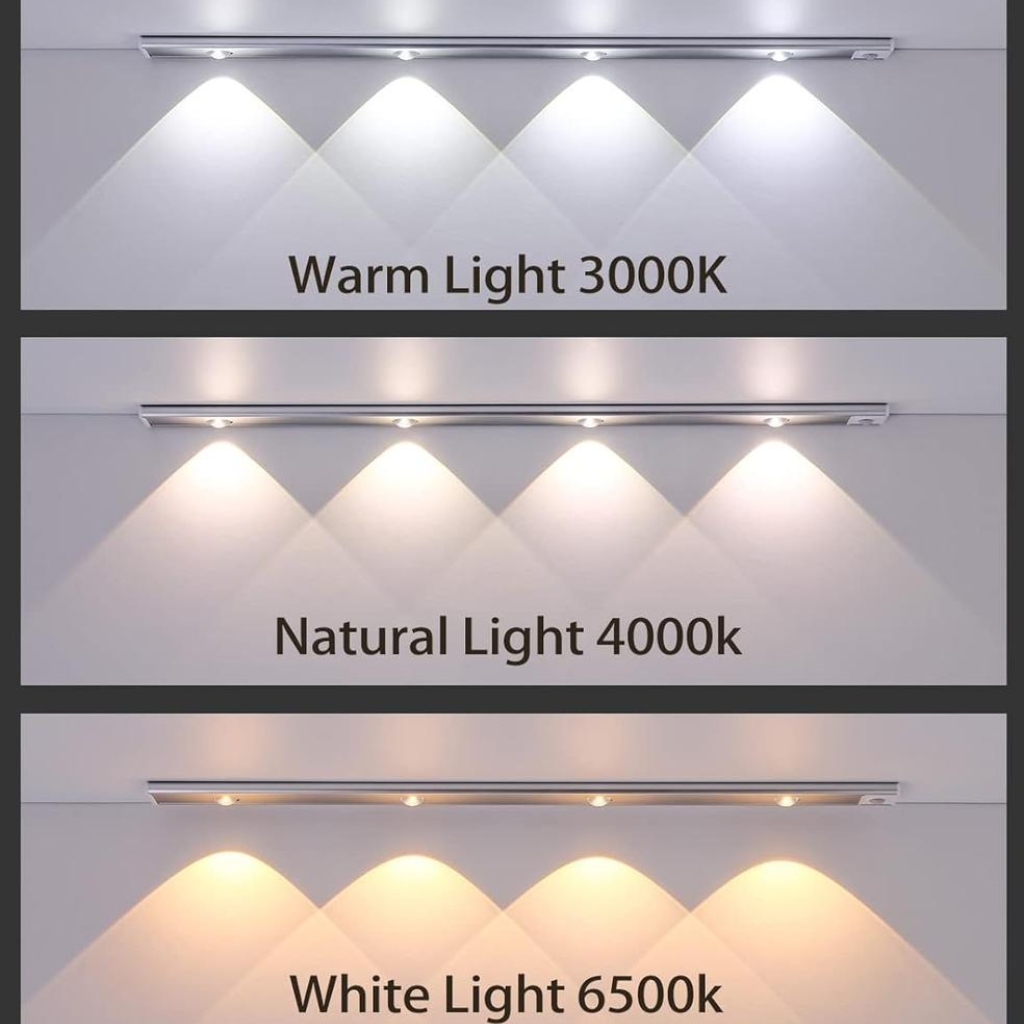 Lampe LED Sous Meuble 60 Cm Rechargeable – Détecteur De Mouvement – 3 Modes 