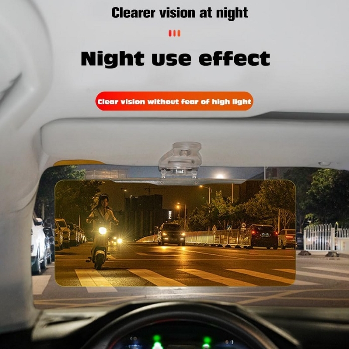 Pare-Soleil De Voiture Anti-Éblouissement 2-En-1 Jour Et Nuit 