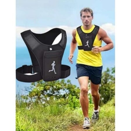 Gilet De Course Respirant Avec Poche De Téléphone Ajustable Waterproof Unisexe 