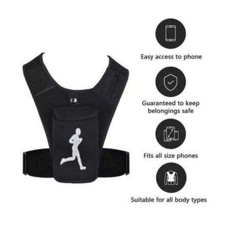 Gilet De Course Respirant Avec Poche De Téléphone Ajustable Waterproof Unisexe 