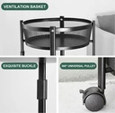 Étagère de rangement pliable et rotative à 3 niveaux en métal