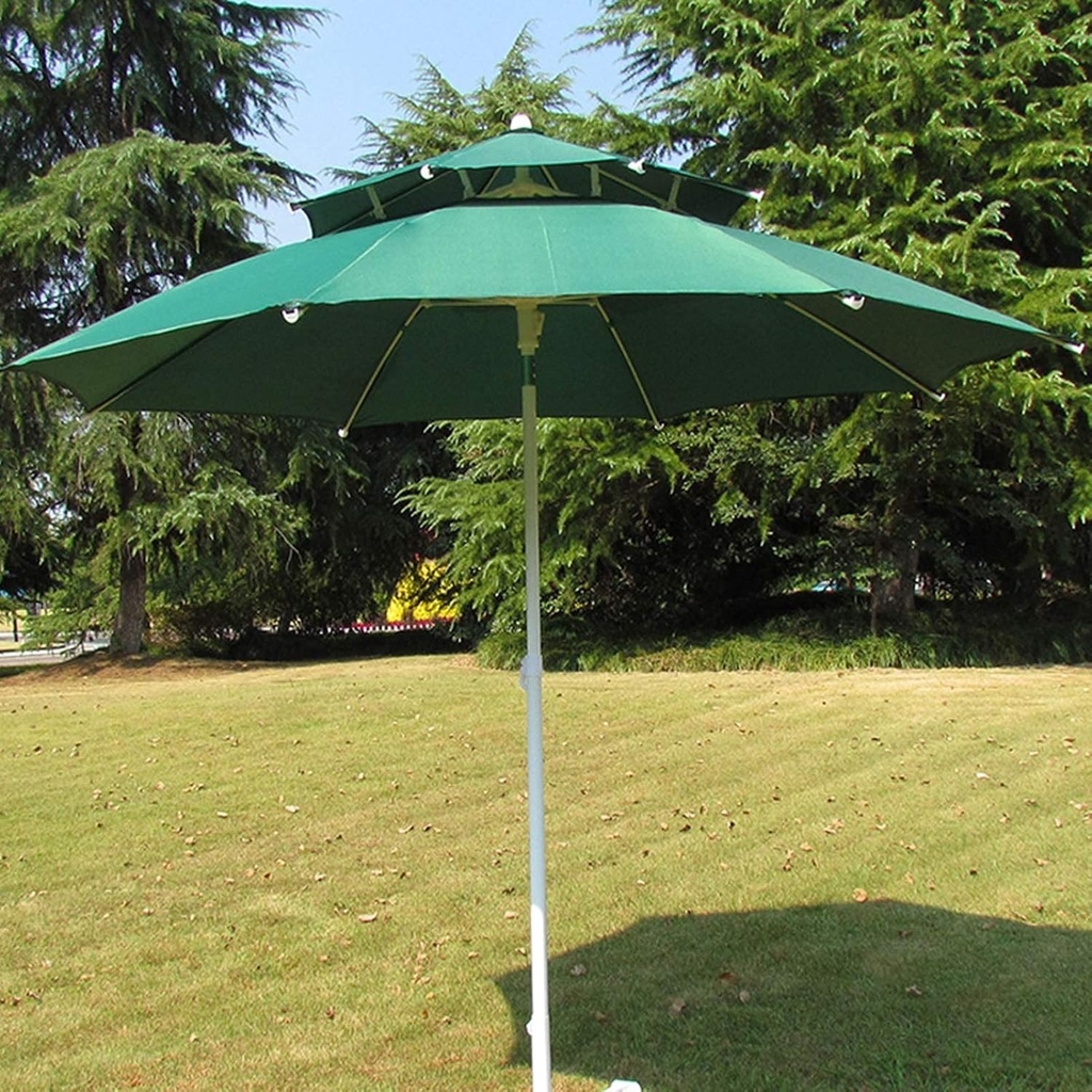 Parasol Grand Modèle Haute Qualité Double Toit Forme Rond 2,5 Mètres 