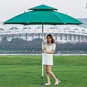 Parasol Grand Modèle Haute Qualité Double Toit Forme Rond 2,5 Mètres 