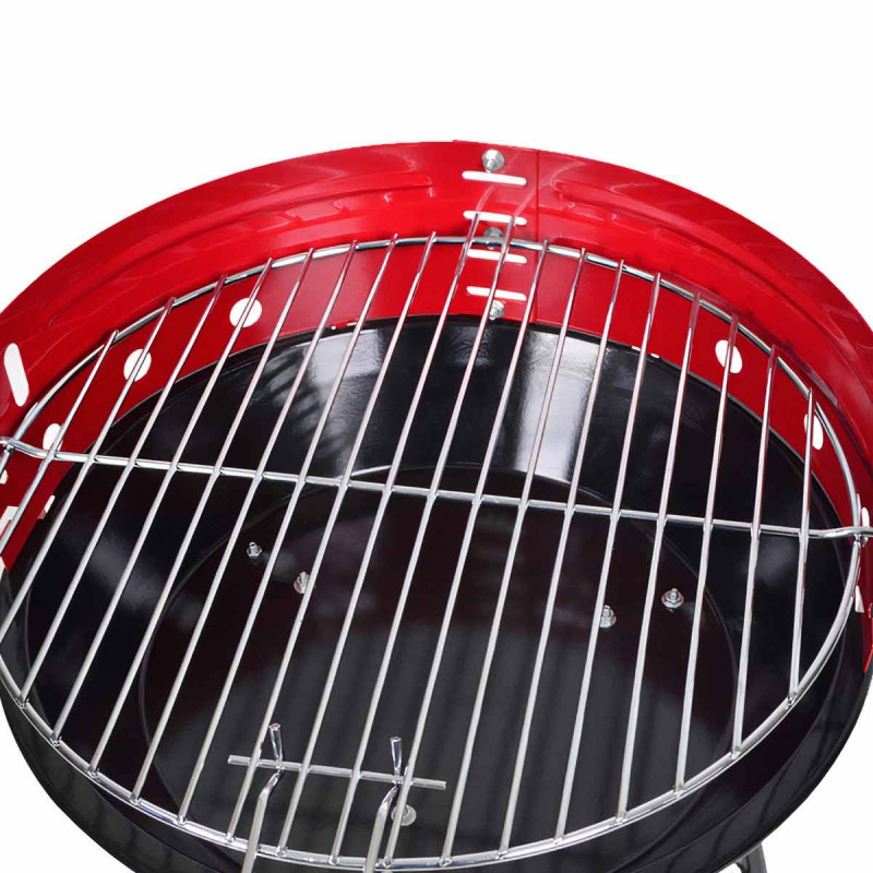 BARBECUE AU CHARBON ROND Ø36 CM / ROUGE