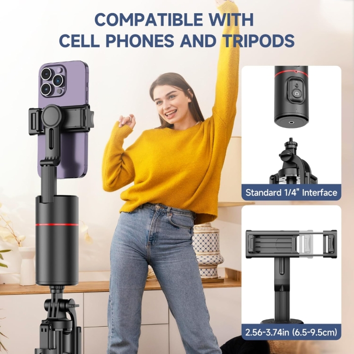 Stabilisateur De Téléphone 360° À Suivi Automatique Du Visage 