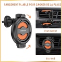 Support Magnétique Voiture 2 En 1 Téléphone & Gobelet 