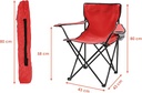 CHAISE DE PLAGE ET DE CAMPING PLIABLE M2 ROUGE 