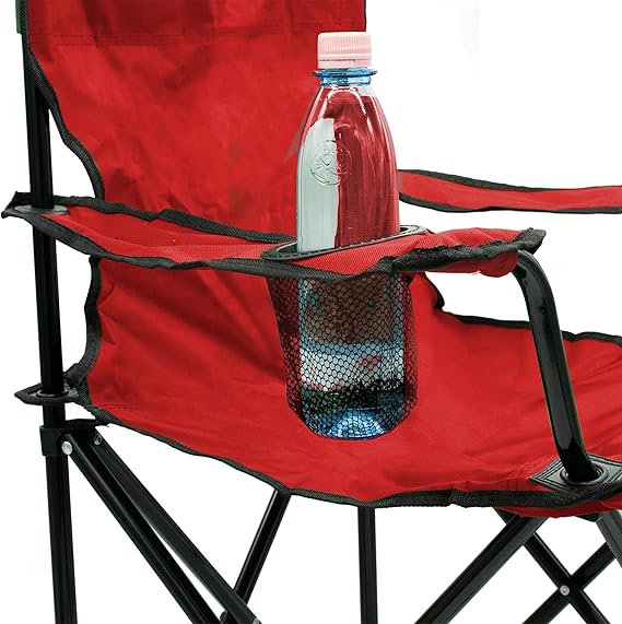 CHAISE DE PLAGE ET DE CAMPING PLIABLE M2 ROUGE 