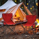 CHAISE DE PLAGE ET DE CAMPING PLIABLE M2 ROUGE 