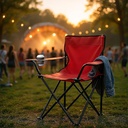 CHAISE DE PLAGE ET DE CAMPING PLIABLE M2 ROUGE 