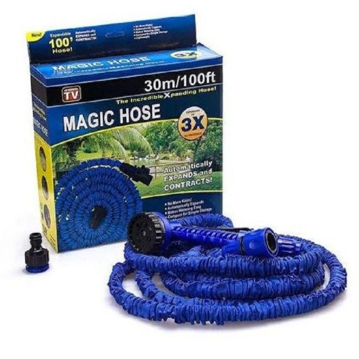 Tuyau D’arrosage Extensible À 30 M Bleu 