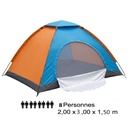 Tente de camping manuelle 8 personnes 