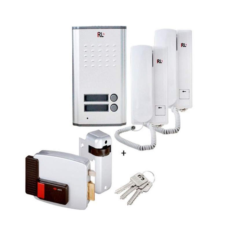 Interphone Double Voix RL + Serrure électrique Droite MDSL 