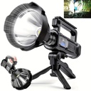 Lampe Torche Rechargeable Avec Trepied Et 4 Modes D'éclairage 