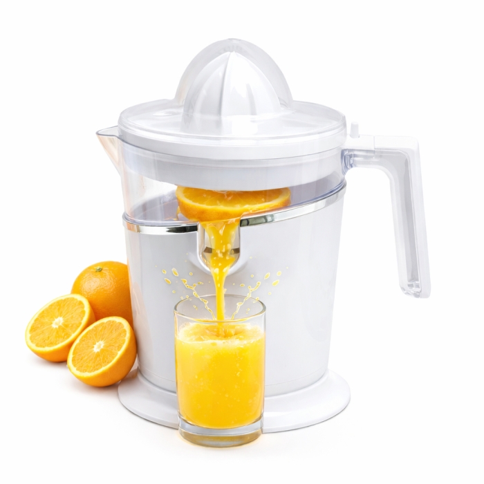 Florence Presse-Agrumes Électrique 100W – 0,8L – Bidirectionnel –Blanc 