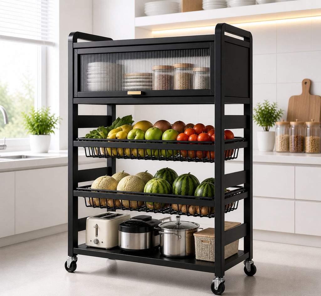 Chariot de Rangement Premium Multifonction Inoxydable 