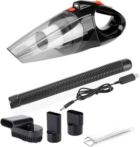 Aspirateur à Main V1 Pro -  Portable pour Nettoyage de Voiture et Maison (Noir)