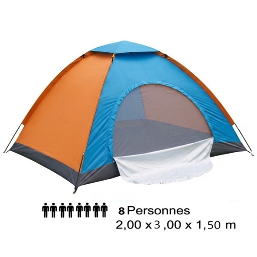 Tente de camping manuelle 8 personnes 